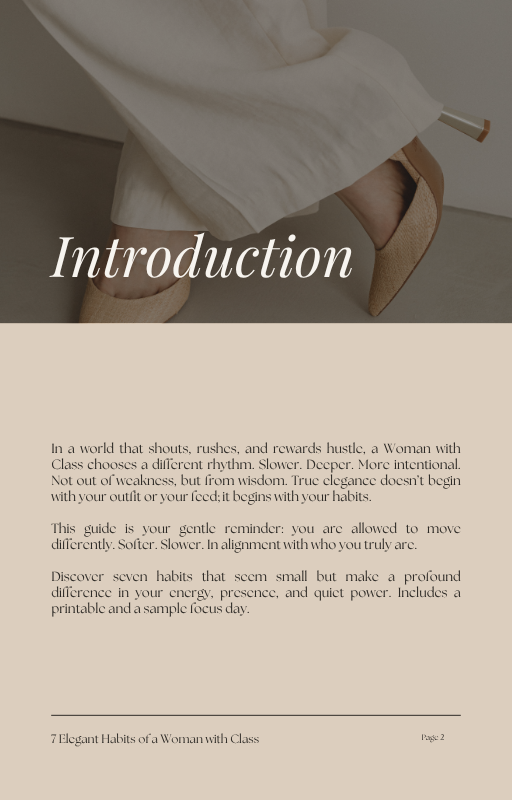 7 Elegant Habits of a Woman with Class