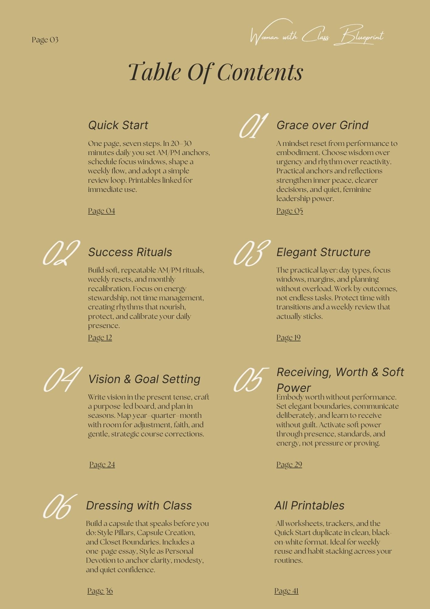 Woman with Class Blueprint